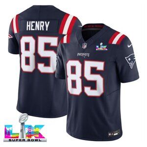 Mens or Youths Choose Hunter Henry Super Bowl LX Stitched Jersey Navy Vapor